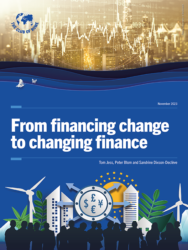 From financing change to changing finance